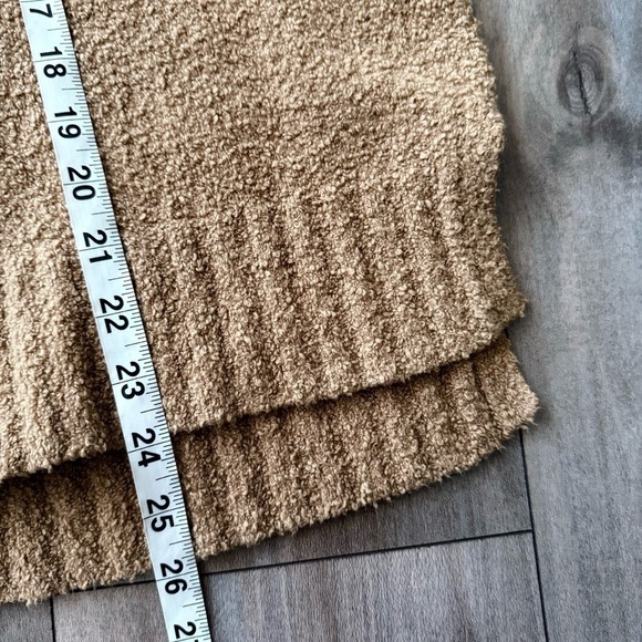 Eileen Fisher Boucle Teddy Mock neck Organic Cotton Pullover sweater beige - Picture 4 of 6